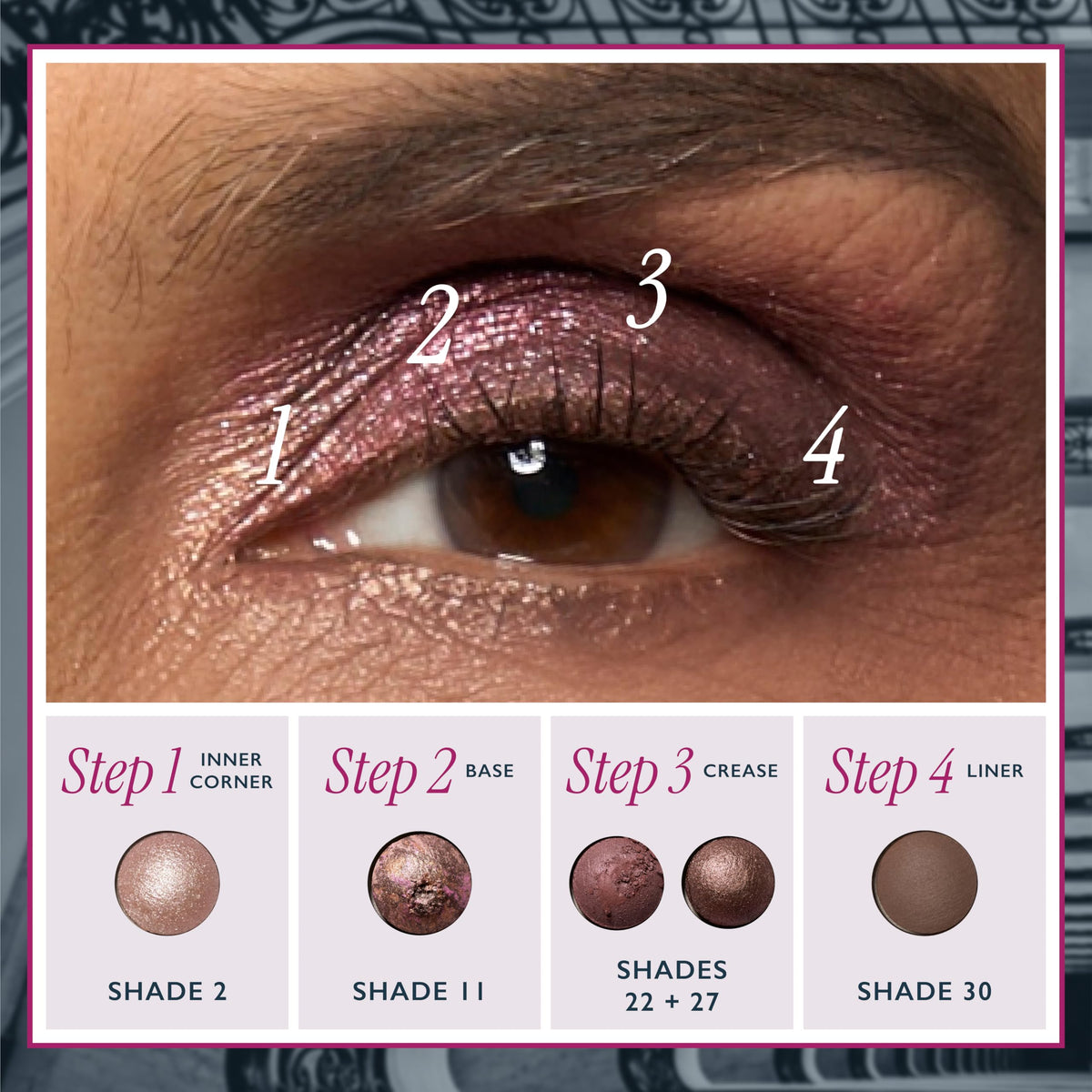 Application d'ombres à paupières avec la palette LAURA GELLER