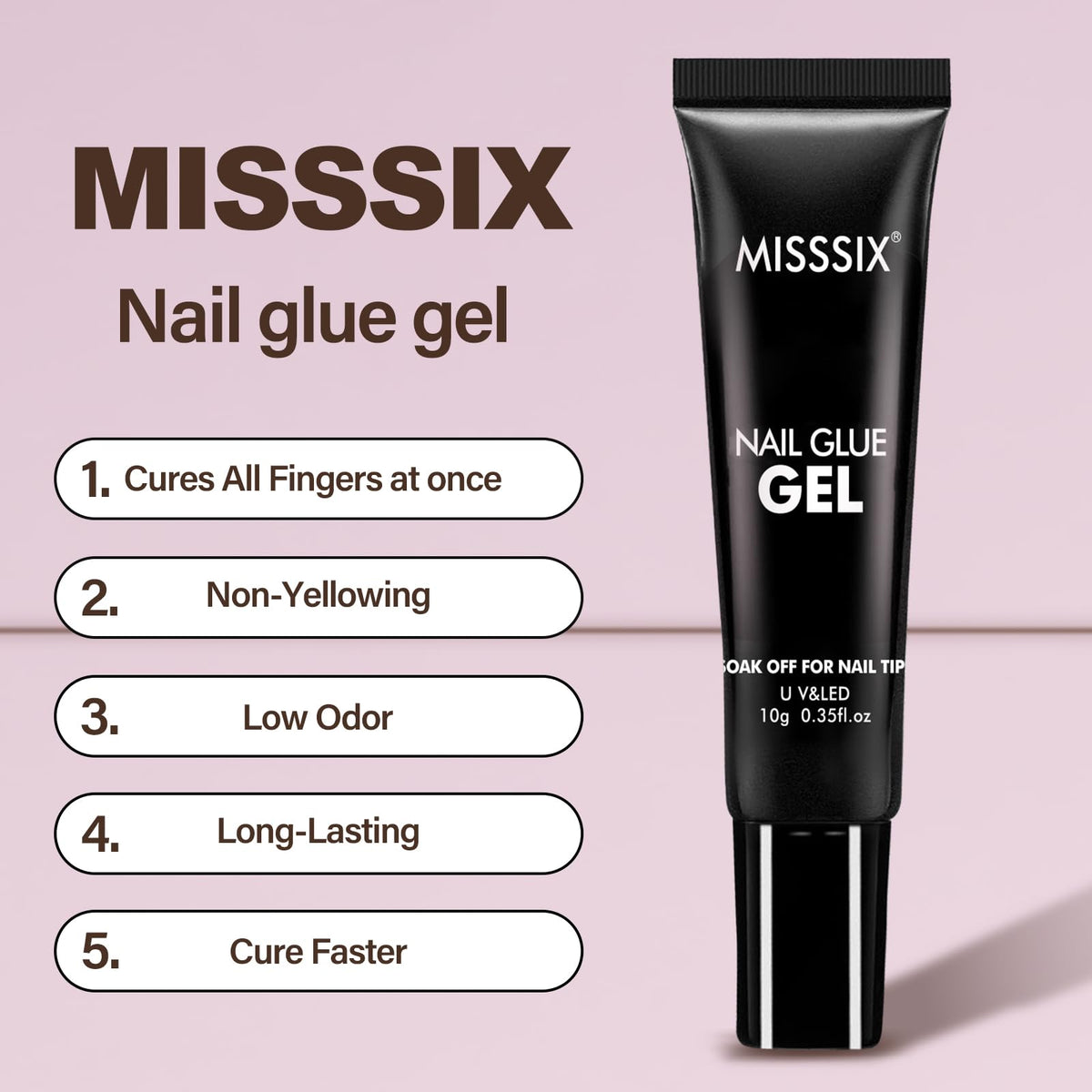 Application d'ongles Misssix avec lampe LED