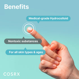 Application d'un patch COSRX sur la peau