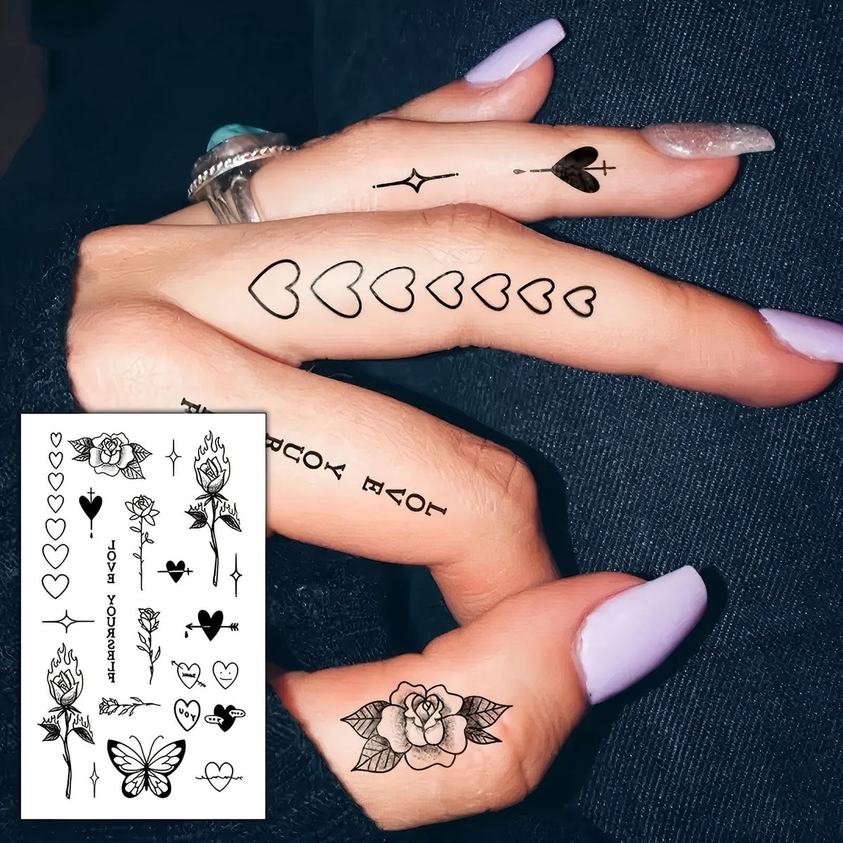 Application d'un tatouage temporaire COKTAK sur le doigt