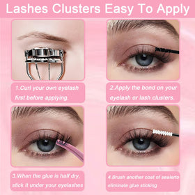 Application de cils en fleurs OLLAVO sur les yeux