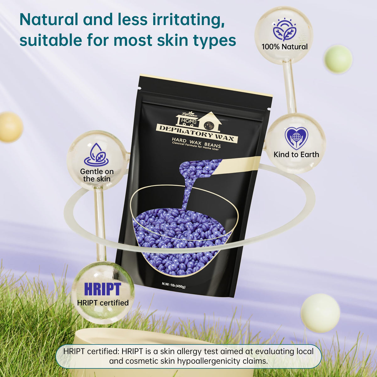 Application de cire dure Lifestance sur la peau