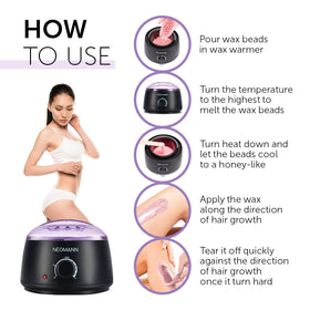 Application de cire sur la jambe avec le kit NEOMANN II