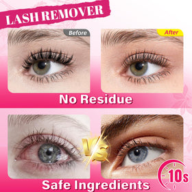 Application de colle à cils PRO LASHBEAUTY sur des faux cils