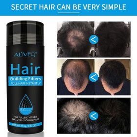 Application de fibres capillaires ALIVER sur cheveux fins