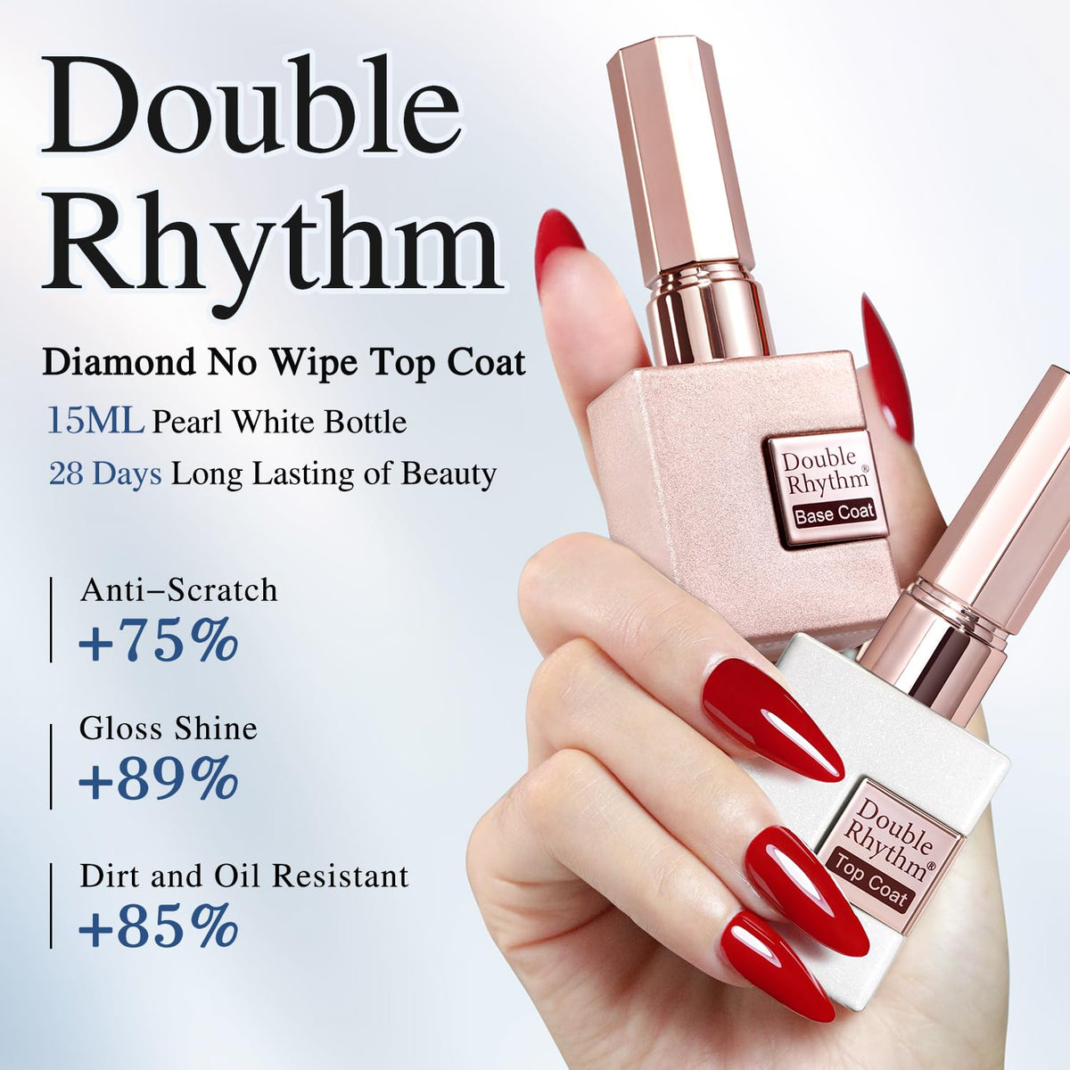 Application de gel à ongles Double Rhythm sur des ongles