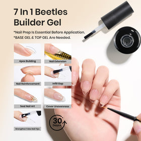 Application de gel blooming sur des ongles avec pinceau