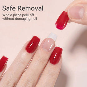 Application de gel peel off sur un ongle