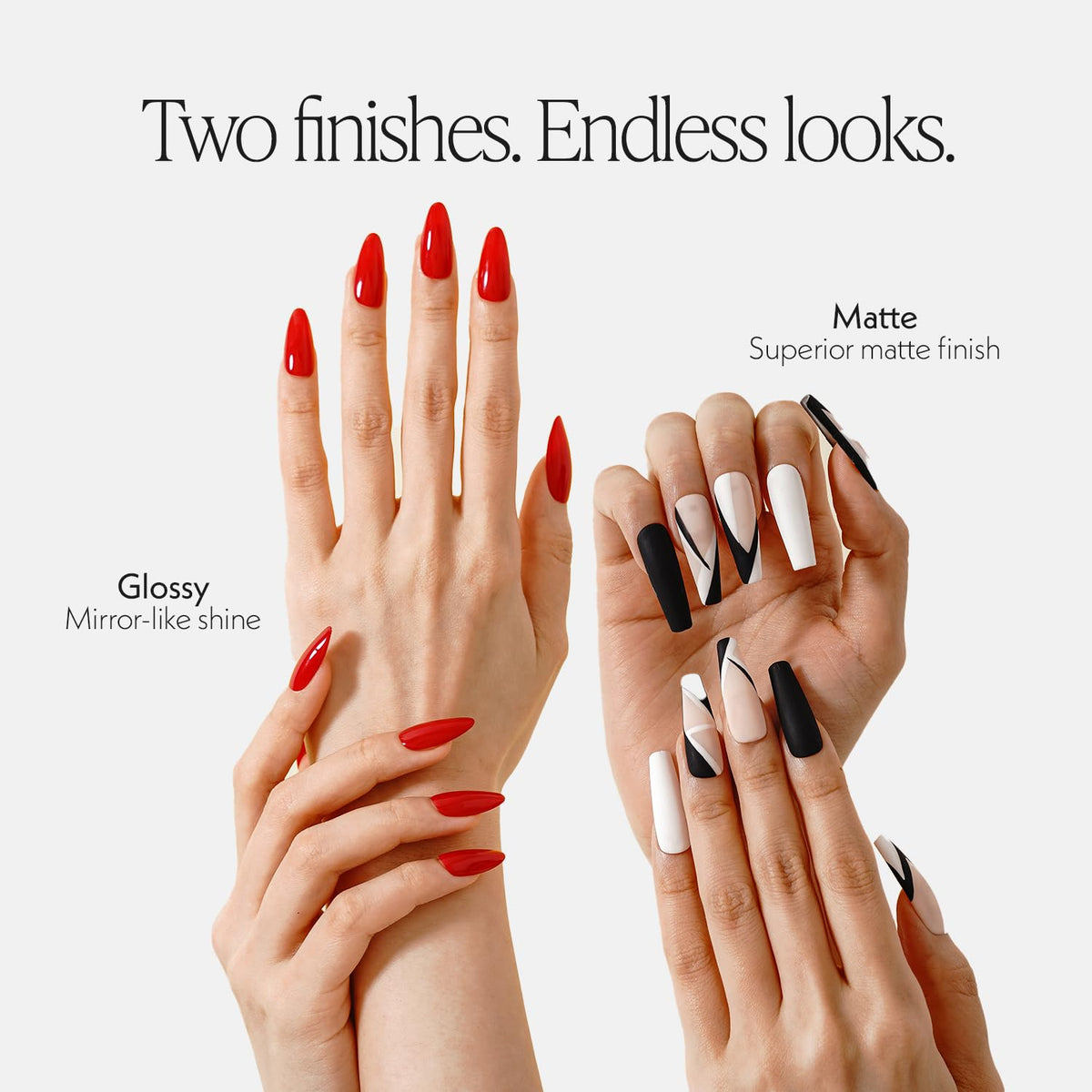 Application de KUPA Gelfinity sur des ongles avec finition brillante