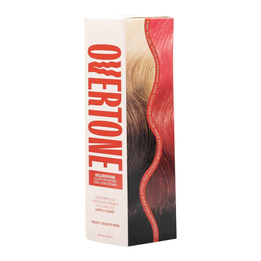 Application de l'après-shampoing Golden Rose sur des cheveux