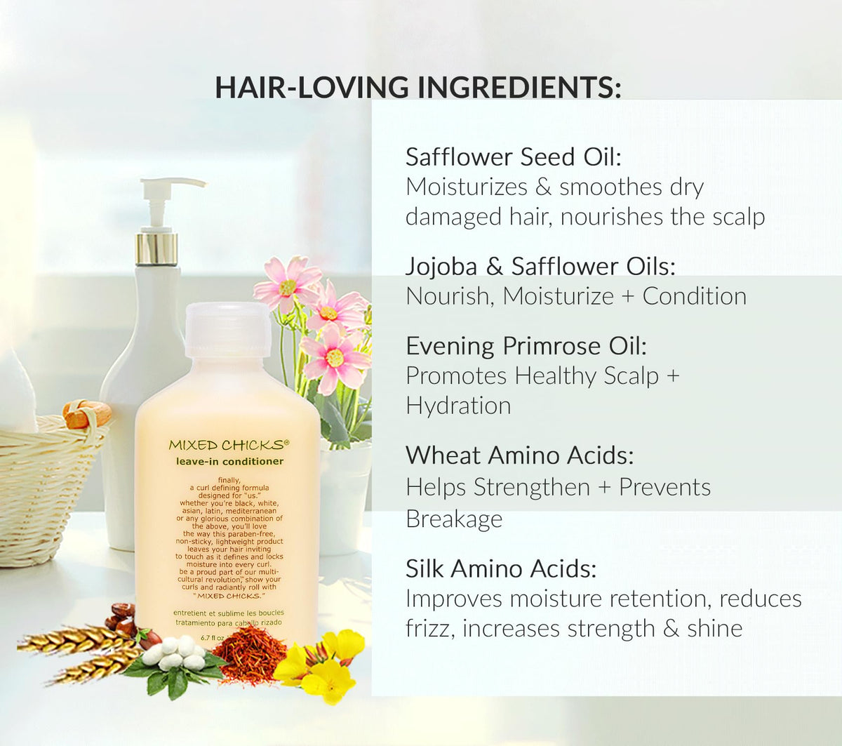 Application de l'après-shampooing Mixed Chicks sur cheveux