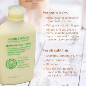 Application de l'après-shampooing Mixed Chicks sur cheveux bouclés
