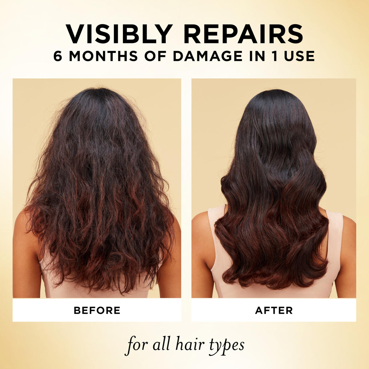 Application de l'après-shampooing Pantene sur cheveux mouillés