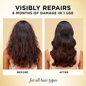 Application de l'après-shampooing Pantene sur cheveux mouillés