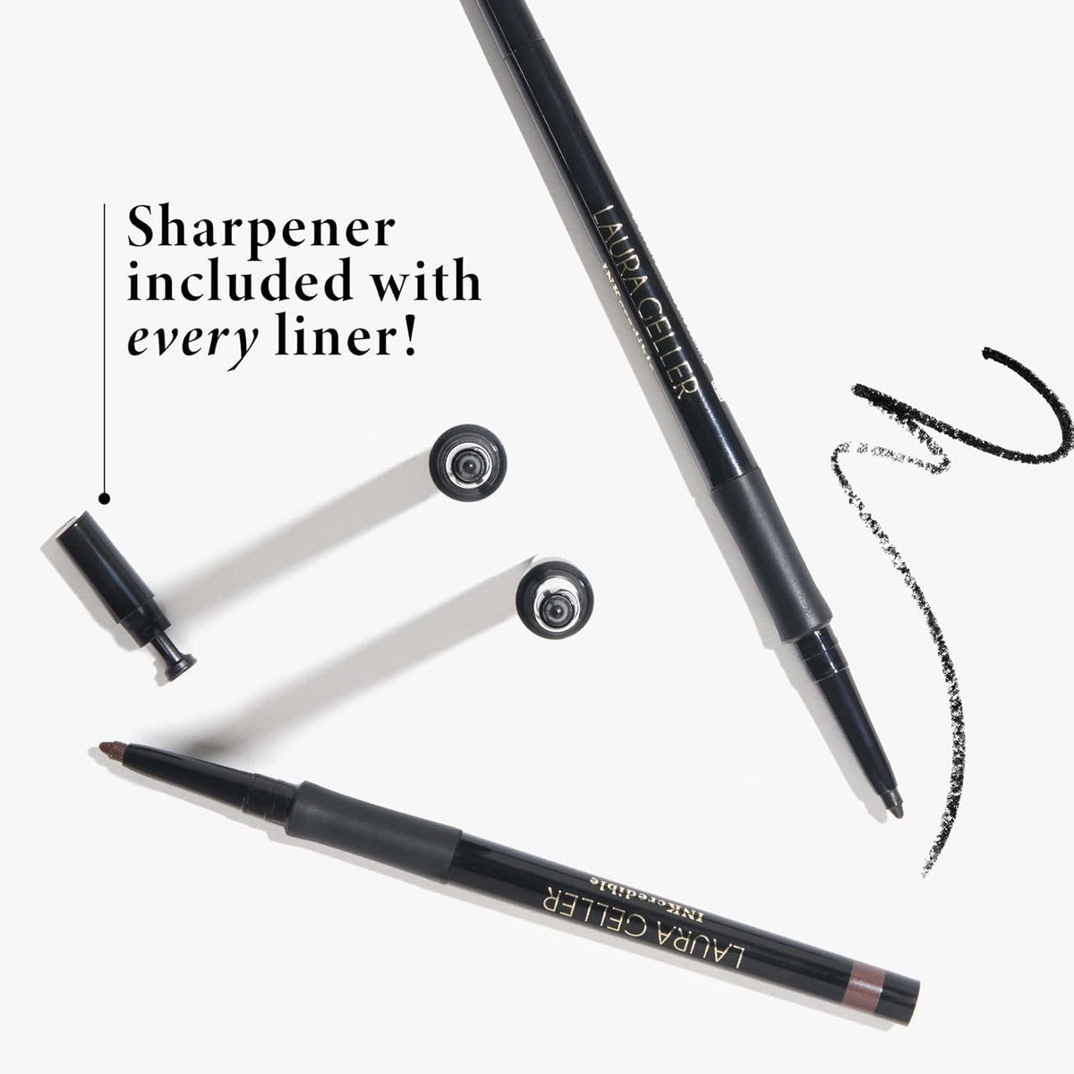 Application de l'eyeliner gel LAURA GELLER sur les yeux