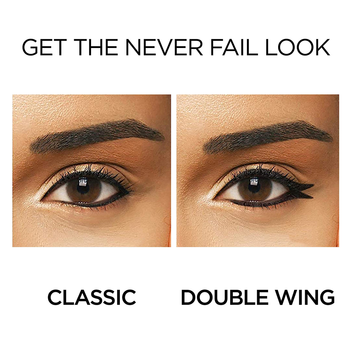 Application de l'eyeliner L'Oreal Paris sur la paupière