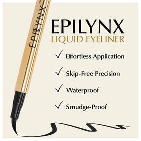 Application de l'Eyeliner Liquide EPILYNX sur une paupière