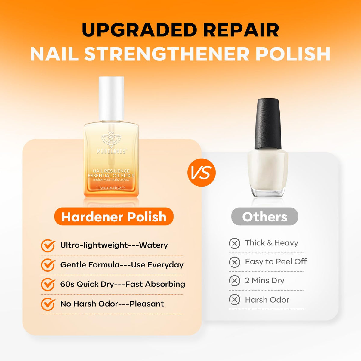 Application de l'huile fortifiante sur les ongles