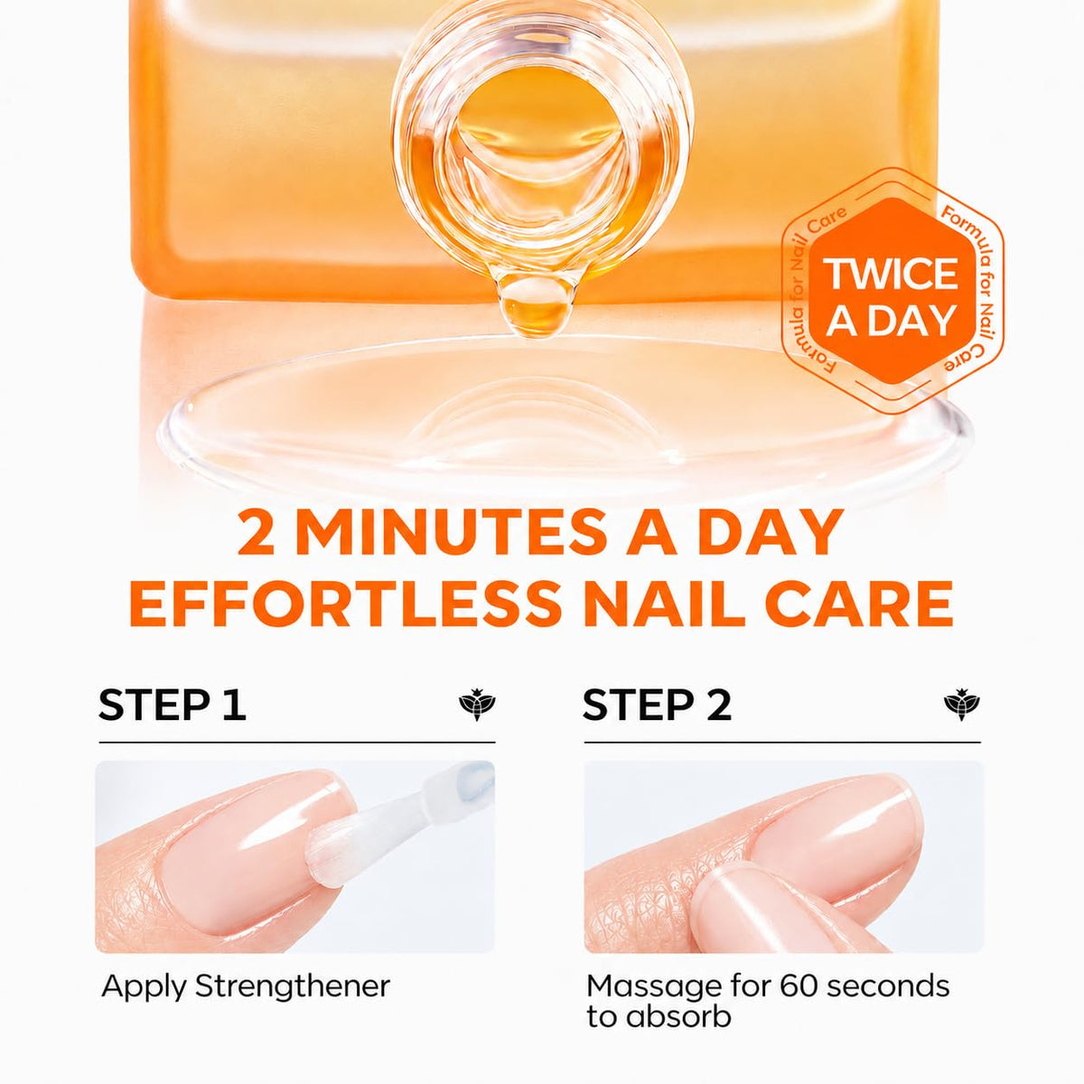 Application de l'huile Modelones sur un ongle cassé