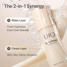 Application de la Brume de Crème UIQ sur la peau