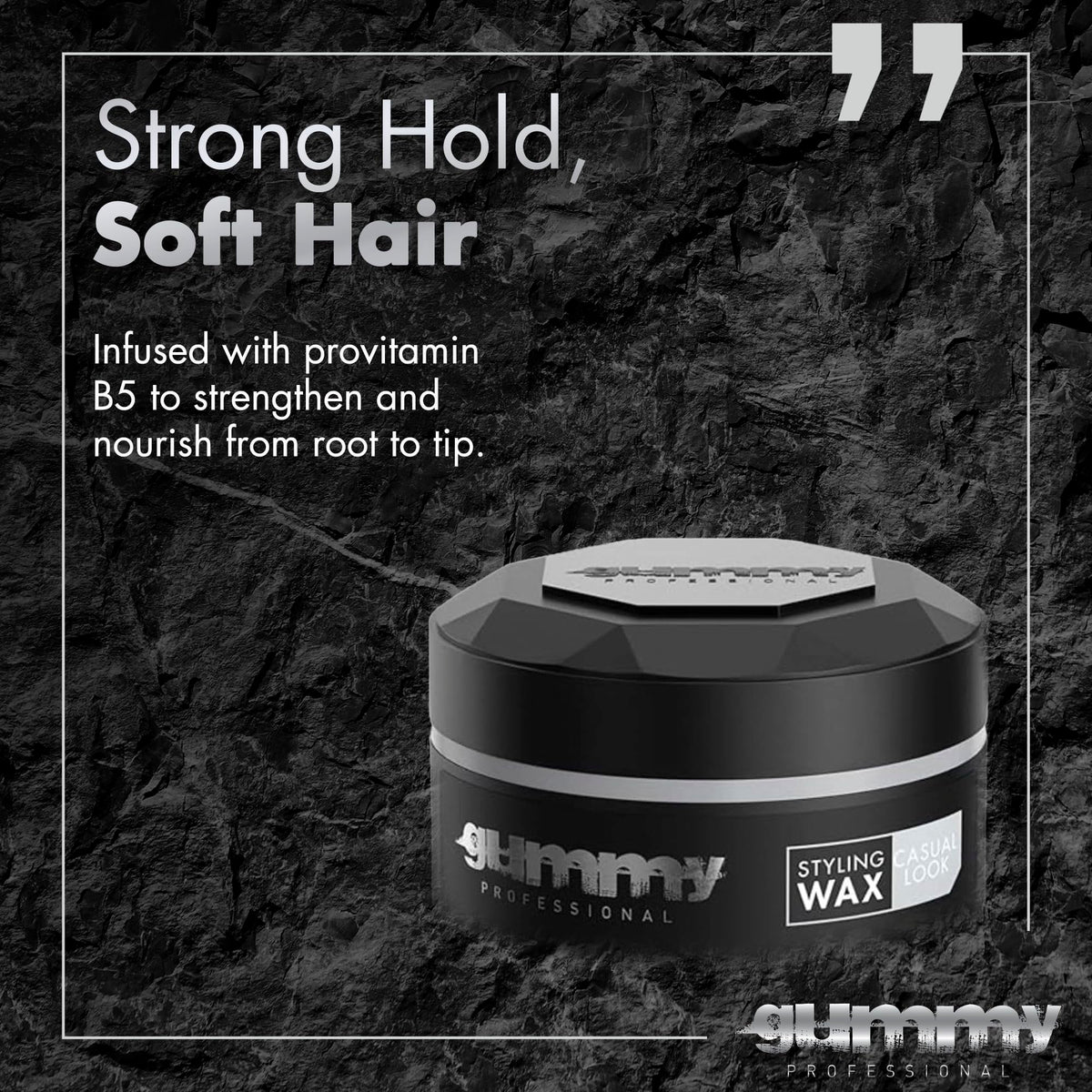 Application de la cire coiffante Gummy sur des cheveux