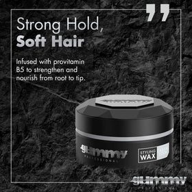 Application de la cire coiffante Gummy sur des cheveux