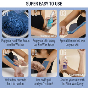 Application de la cire en perles Tress Wellness sur la peau