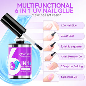 Application de la colle à ongles gelike ec sur faux ongles