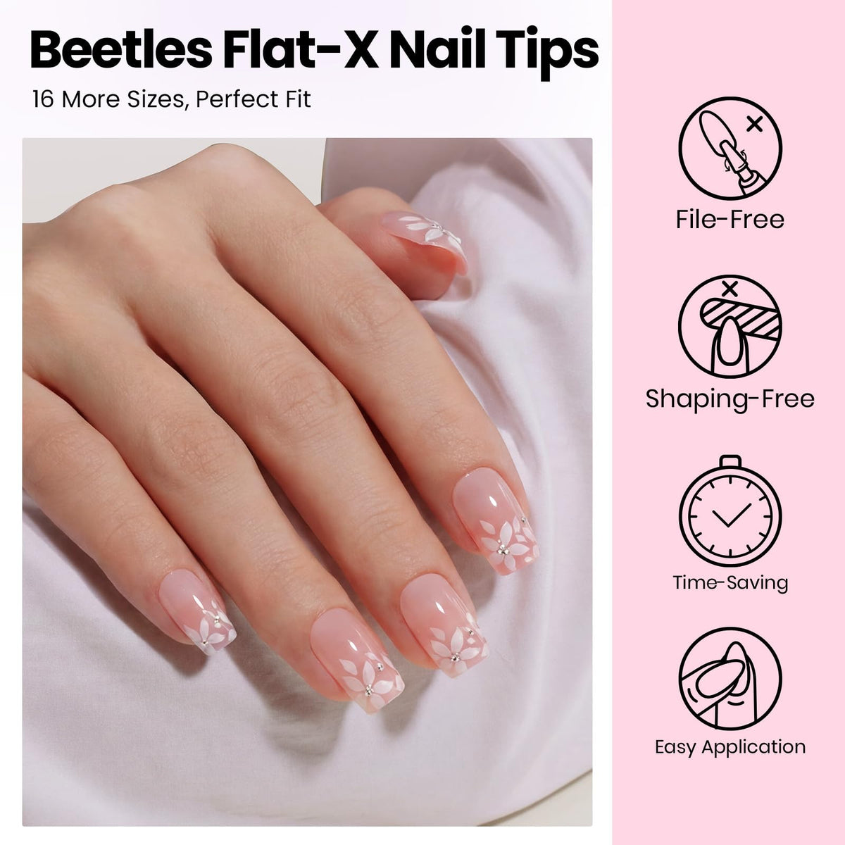 Application de la colle pour ongles beetles