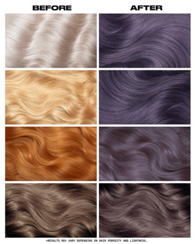Application de la coloration cheveux Slate sur cheveux blonds