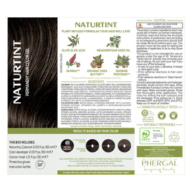 Application de la coloration Naturtint 4N Châtaigne sur cheveux