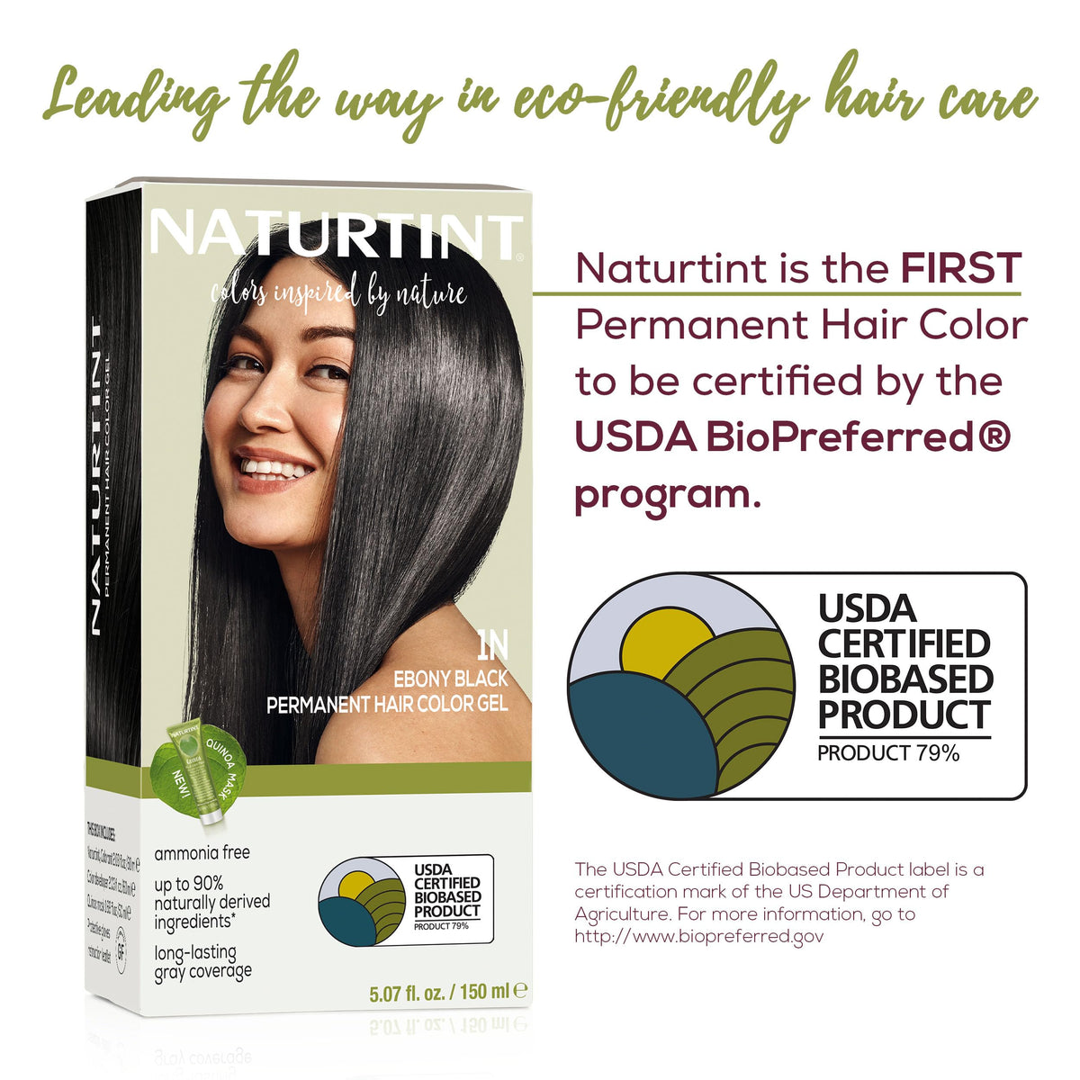 Application de la coloration Naturtint sur des cheveux