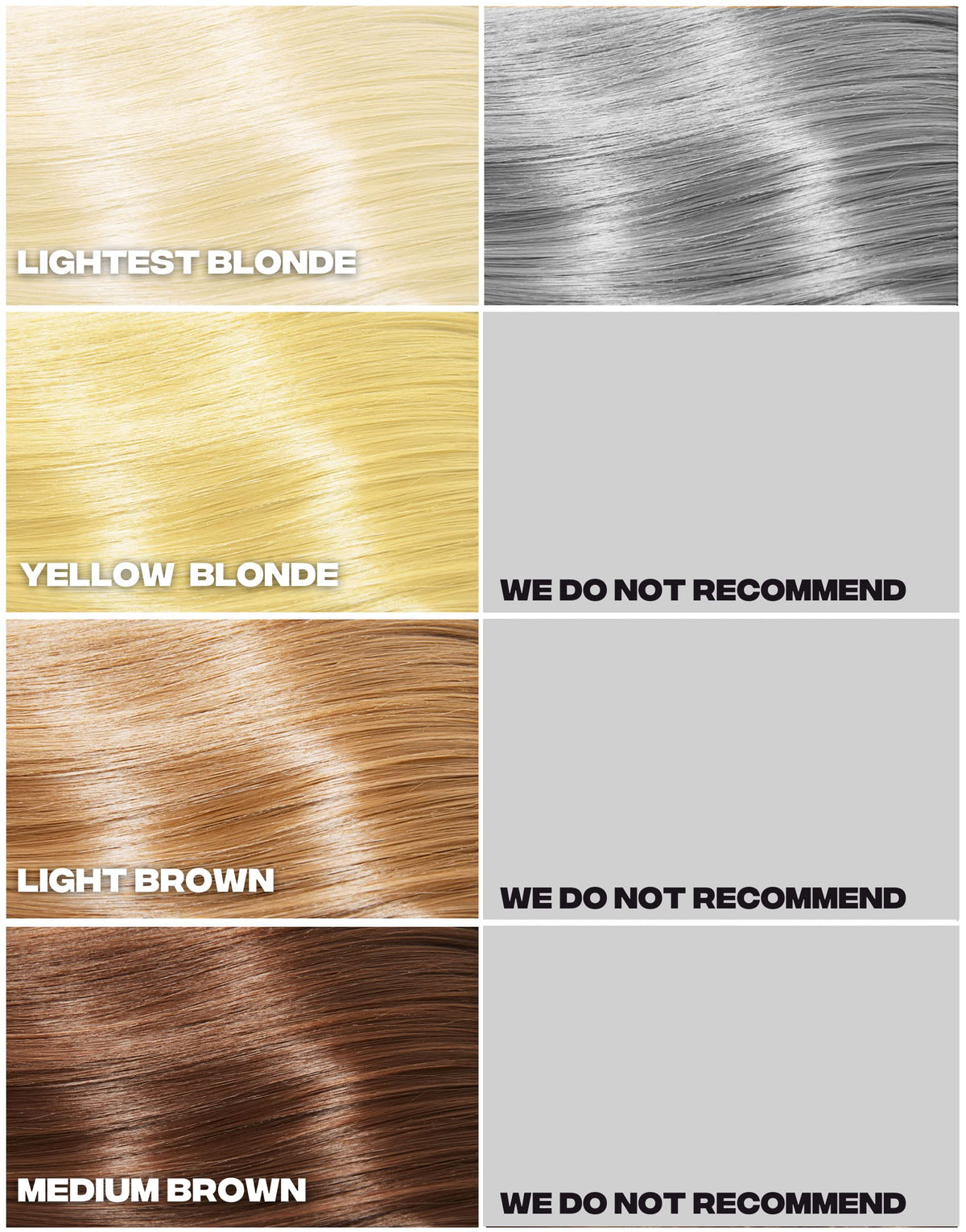 Application de la couleur Gravedigger Silver sur des cheveux blonds