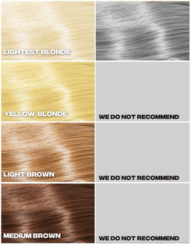Application de la couleur Gravedigger Silver sur des cheveux blonds