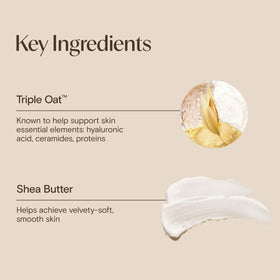 Application de la crème Aveeno sur la peau