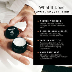 Application de la crème contour des yeux Brickell