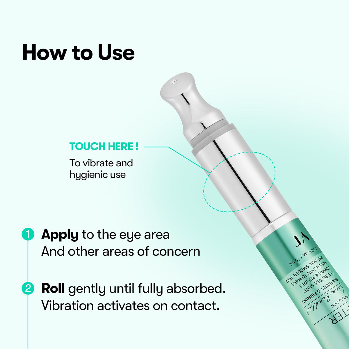 Application de la crème contour des yeux sur le contour des yeux