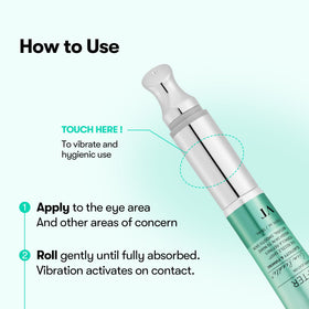 Application de la crème contour des yeux sur le contour des yeux