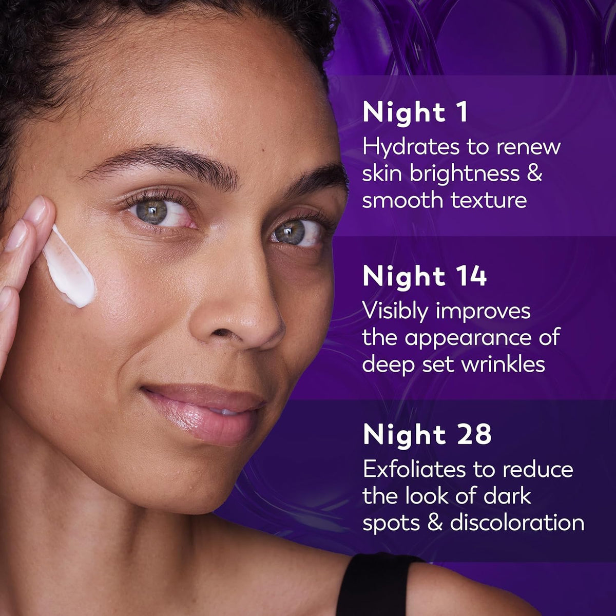 Application de la Crème de Nuit Olay sur le cou