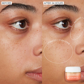 Application de la crème gel éclaircissante C.E.O. de Sunday Riley
