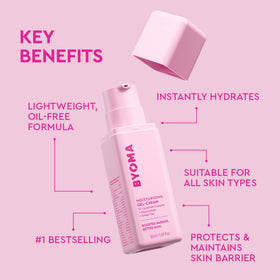 Application de la Crème Gel Hydratante BYOMA sur la peau