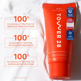 Application de la Crème Hydratante SOS Tower 28 sur le visage
