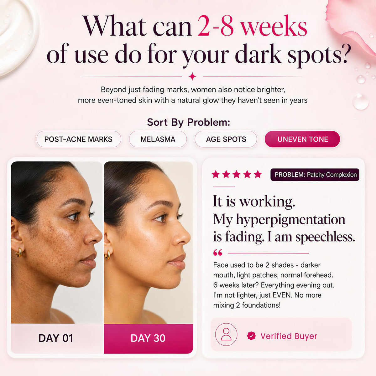 Application de la crème Seora skins sur le visage