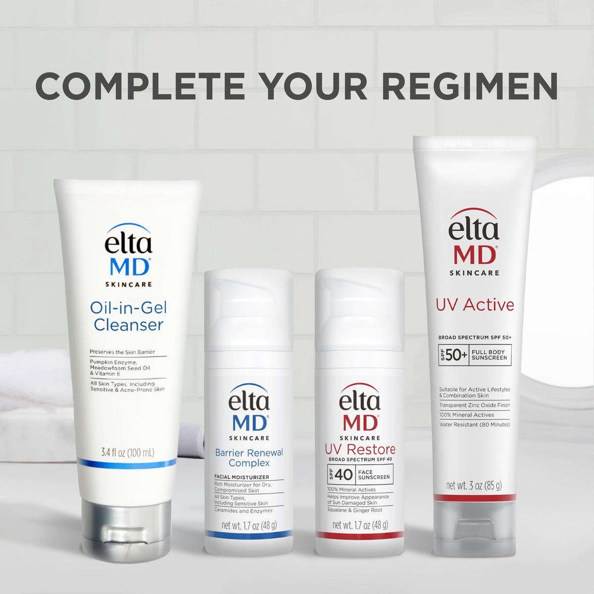 Application de la crème solaire EltaMD sur le visage