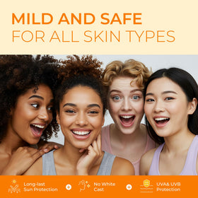 Application de la crème solaire Jardient sur la peau