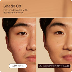 Application de la crème solaire teintée Live Tinted SPF 50 sur la peau