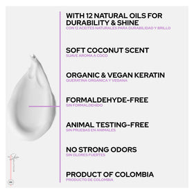 Application de la keratine sur des cheveux lisses
