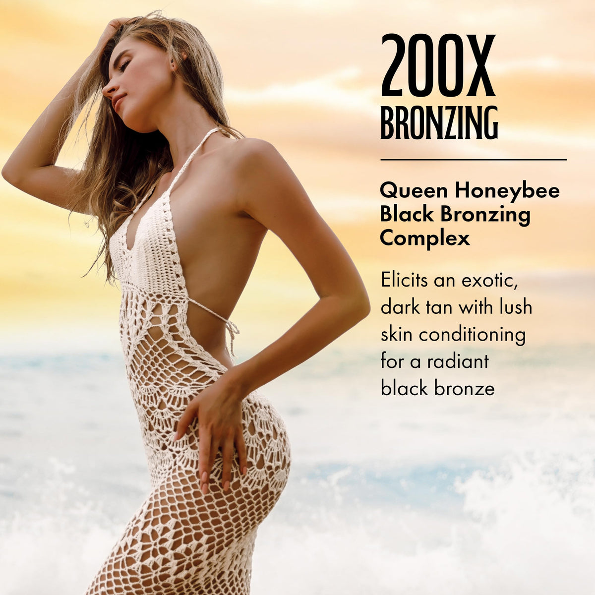 Application de la lotion bronzante Brown Sugar sur la peau