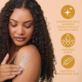 Application de la lotion Hempz sur la peau