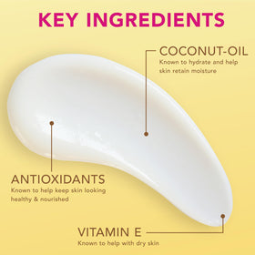 Application de la lotion Jergens sur une peau de bras